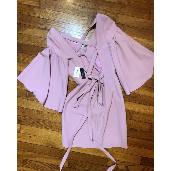 “Milly” open back dress in rose petal /bow. Size 0 - Picture 4 of 7